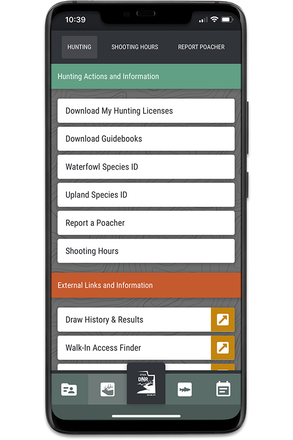 Download the free DWR Hunting & Fishing app