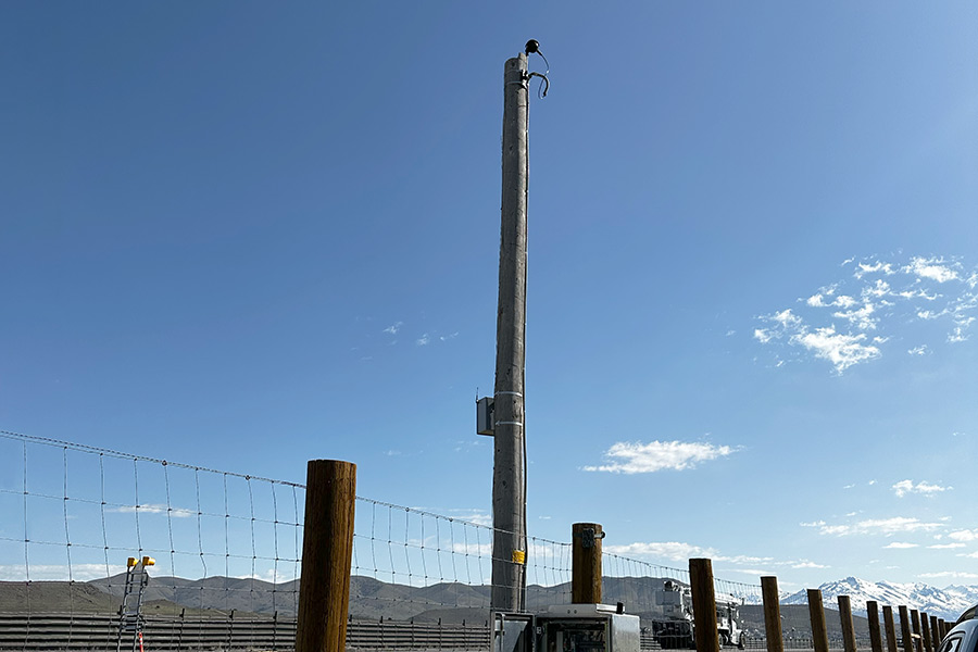 Wildlife crossing detection system installed on a highway in Eagle Mountain